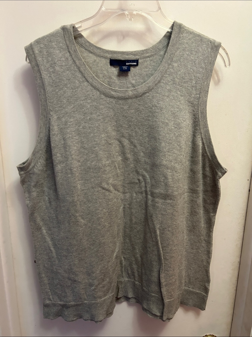 Basic Editions Gray Sleeveless Crewneck Tank